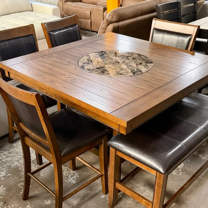 Dining furniture in showroom