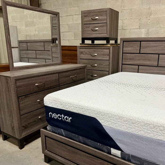 Bedroom furniture in showroom